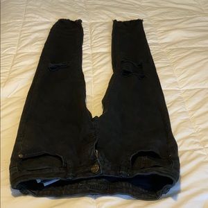 Black ripped jeans